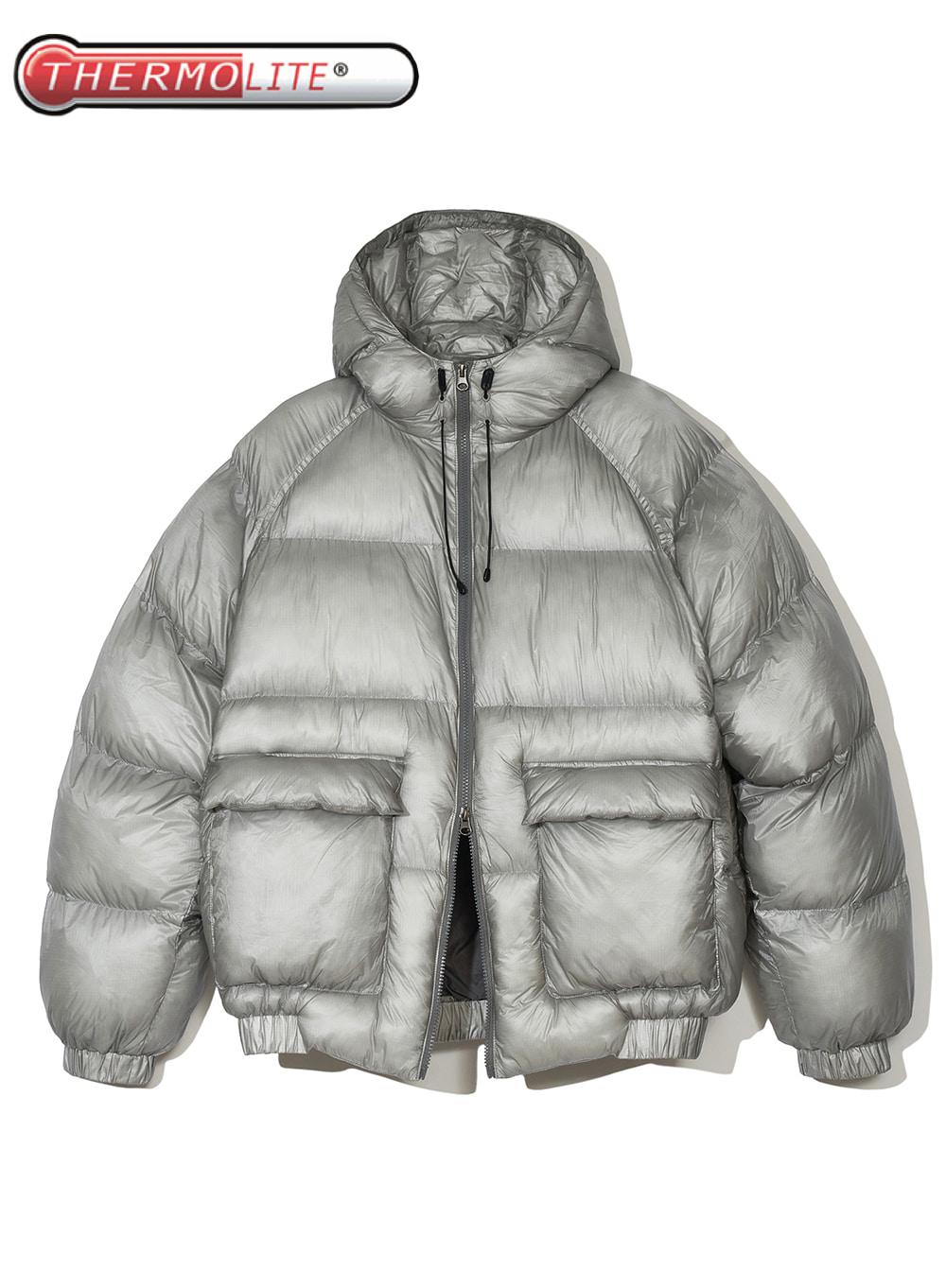 [Exclusive] [Thermolite] 600G Sheer Hooded Puffer Padding_Gray