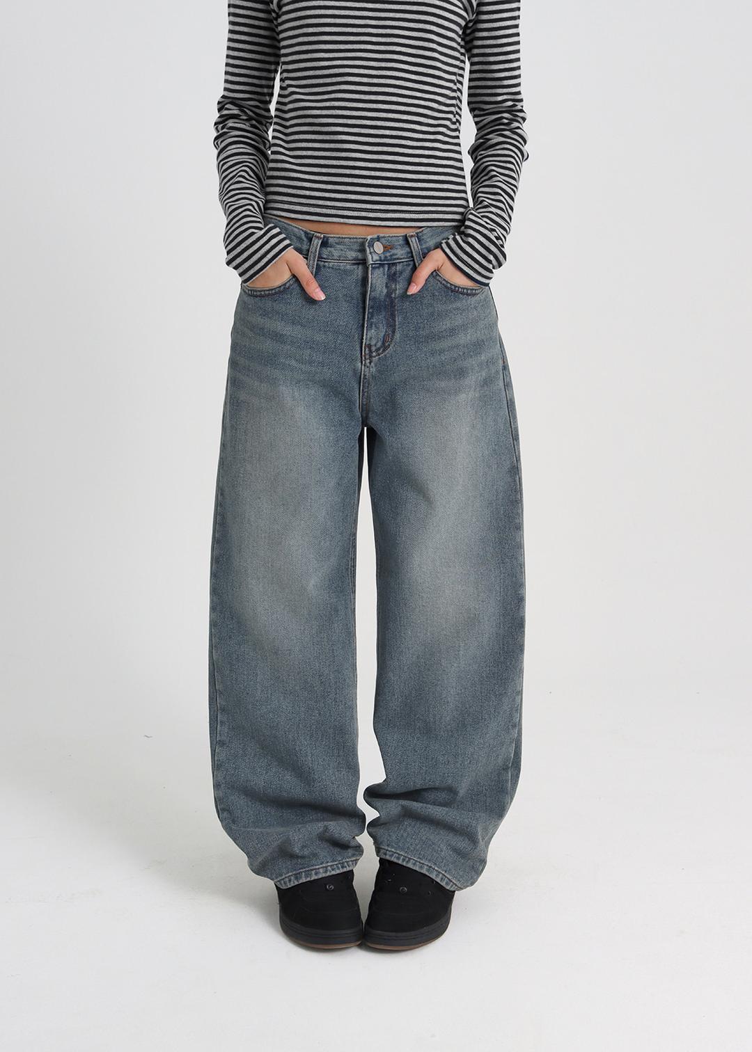 [B-DENIM] STANDARD WIDE JEANS 045