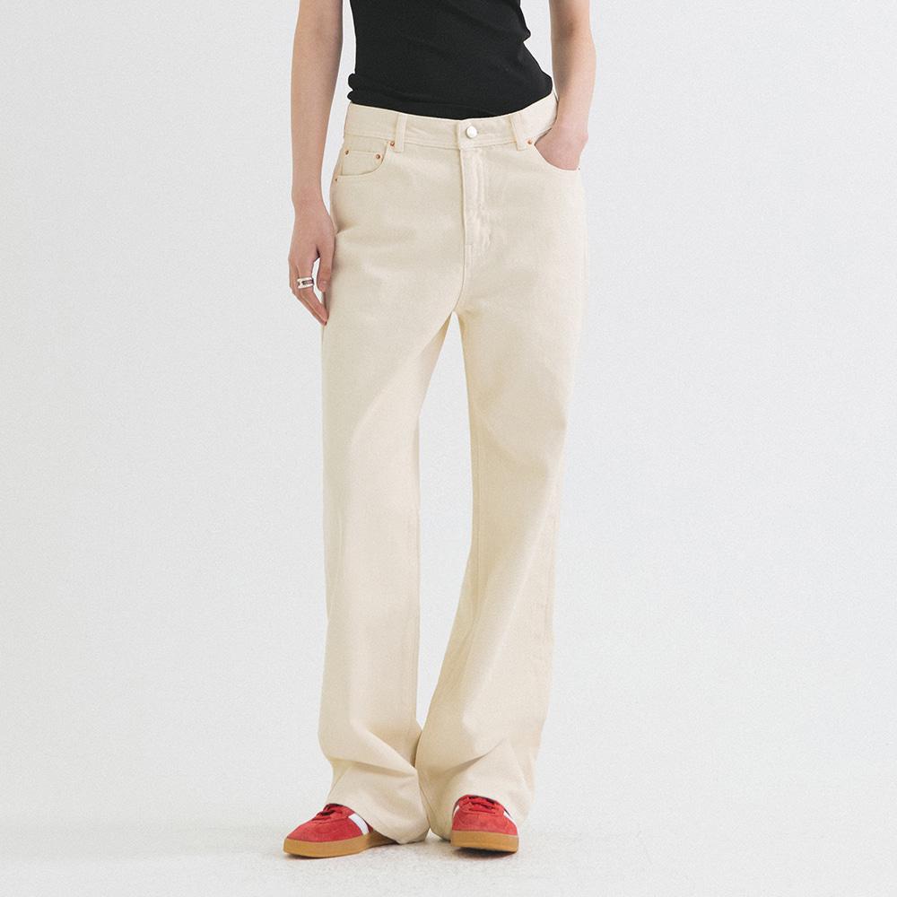 SIJN6089 타임리스 모던 핏 컬러 데님_Cream