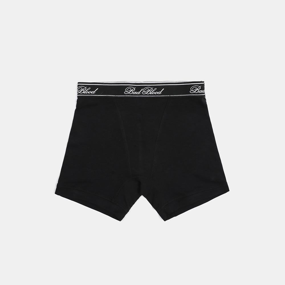 [3/21이내발송][w-pnt25-002] 클래식 로고 복서 브리프 - 블랙