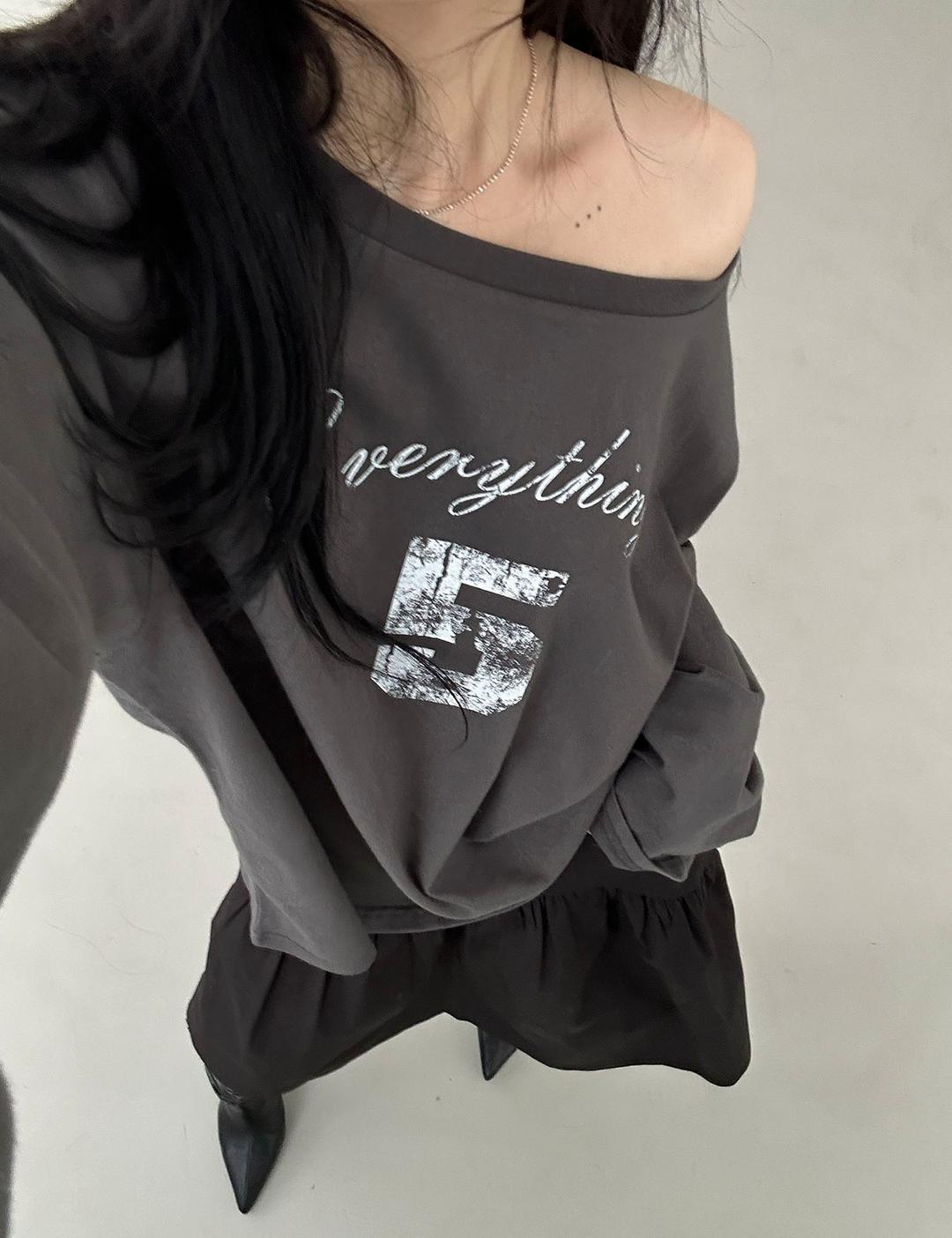 이너뮤트 5 off-shoulder top (3color)