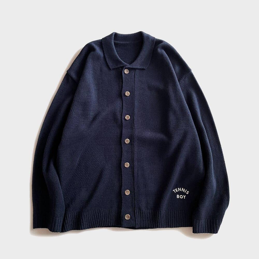 COLLAR CARDIGAN NAVY