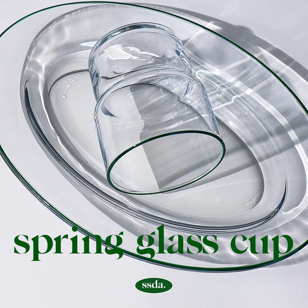 [ssda] 스프링 글라스 컵 봄 청량한 유리 컵