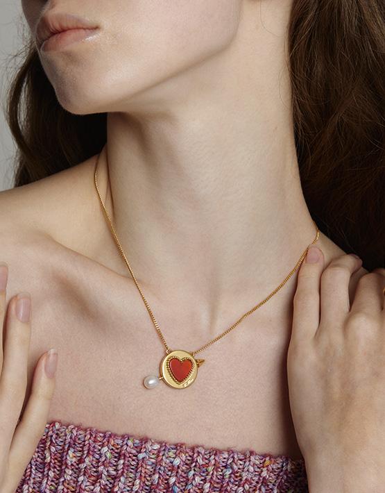 Cupid Coin Necklace_Gold