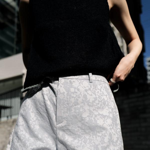 [Pre-Order] Jacquard Wide Pants (Sky Blue)