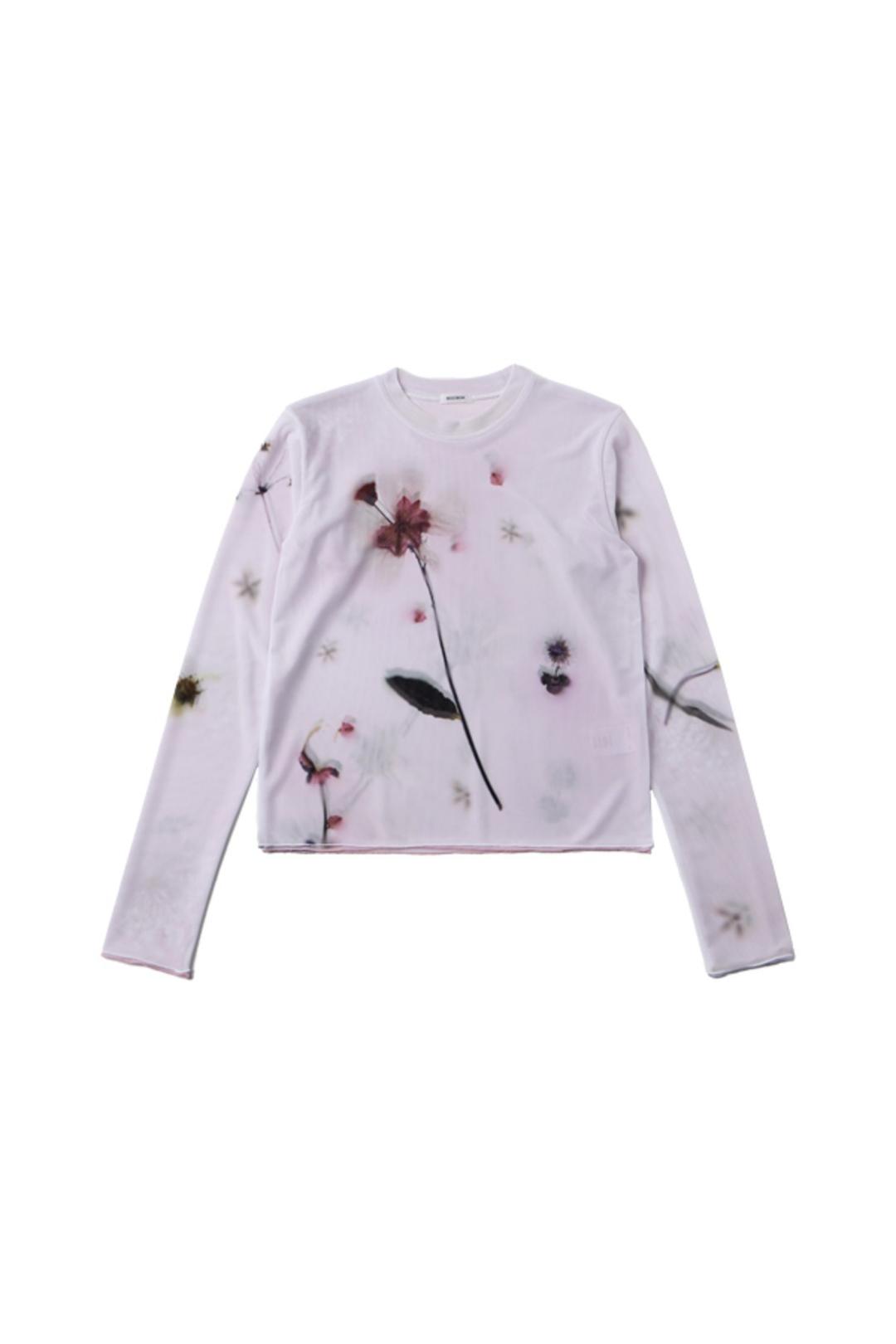 PRESSED FLOWER JERSEY TOP (PINK)