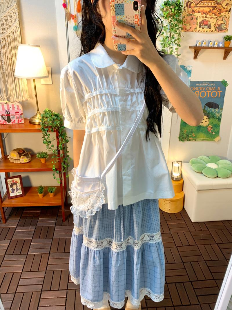 Soap lace pintuck bl ( 2 color )