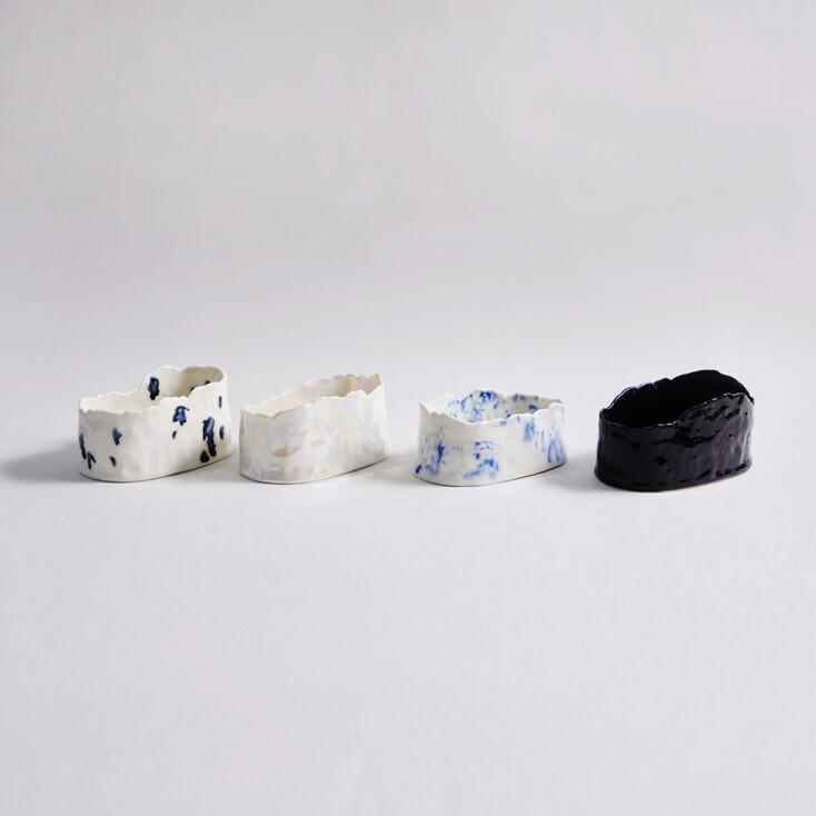 [오브지세라믹] 높은 물결 트레이 (4 color)