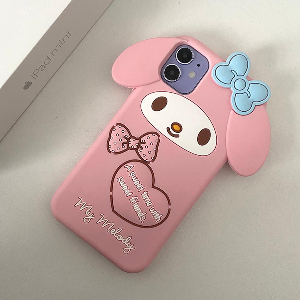 E390 마이멜로디 핑크 실리콘 아이폰 케이스