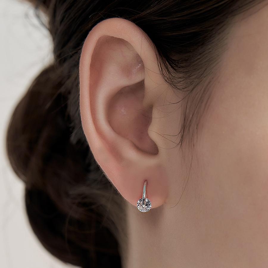 [소유 착용] [sv925]crystal hook earring