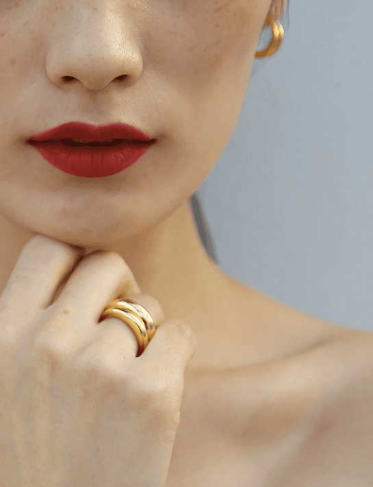nude bold ring