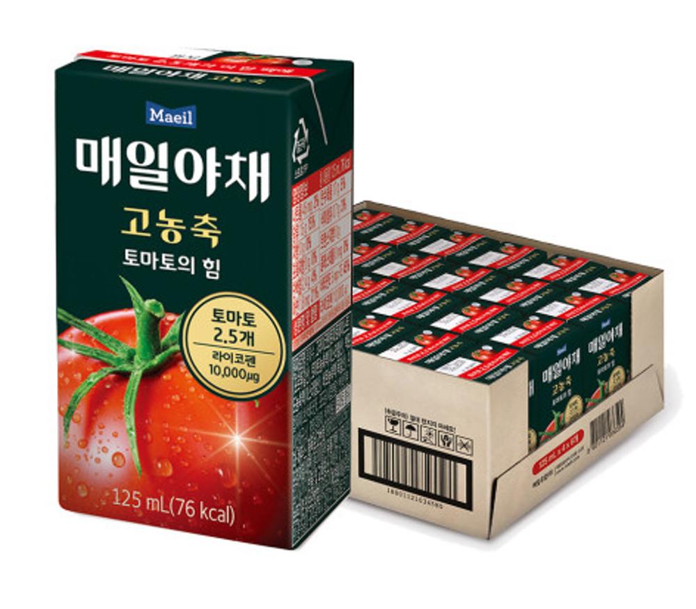 매일야채 고농축 토마토의힘 라이코펜주스 125ml 24팩 [원산지:상세설명에 표시]