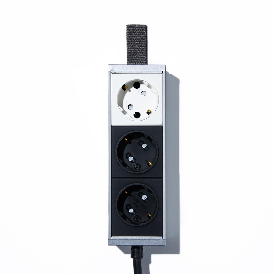 extention 3-socket black