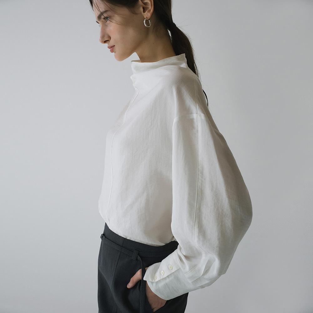SITP5223 루즈 핏 카울넥 블라우스_Ivory