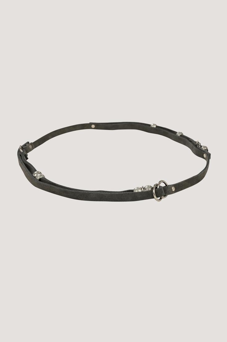 Metal Ornament Suede Belt
