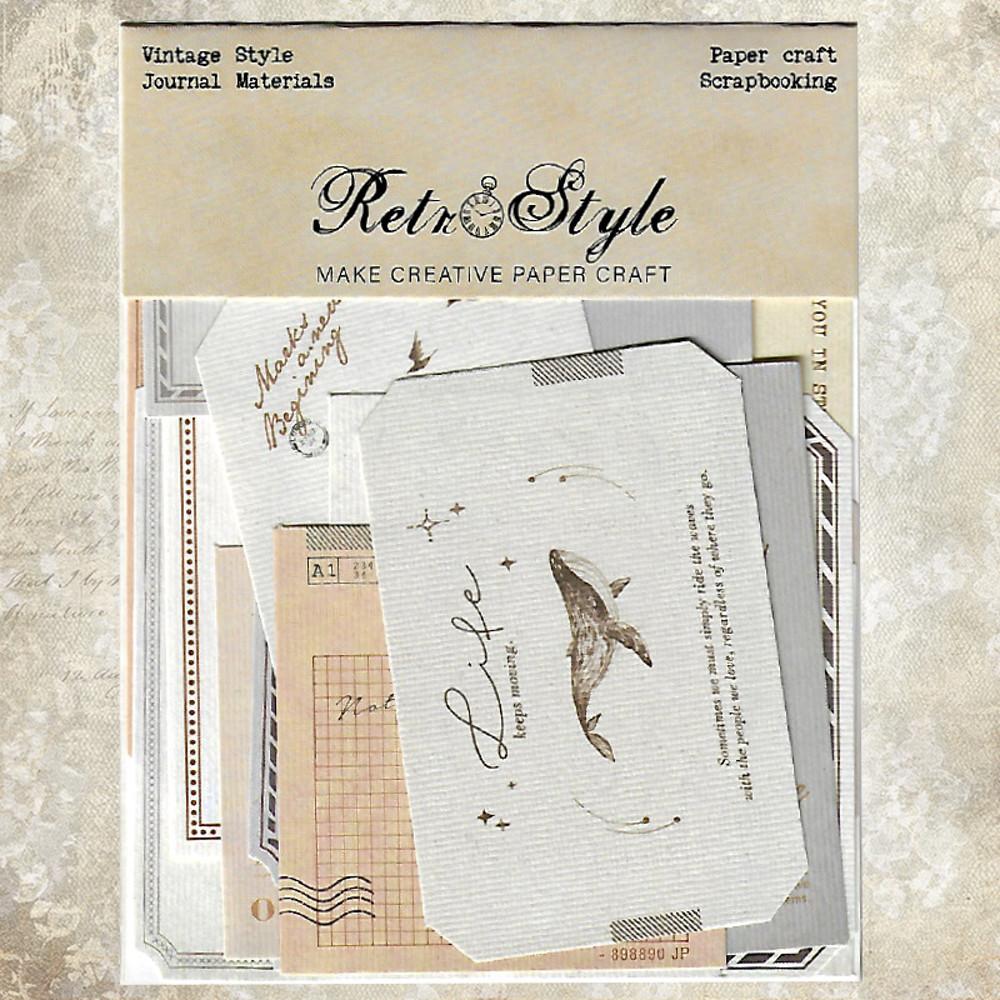 Panalisa 빈티지 다꾸 고래 엔틱 프레임 라벨지 20매