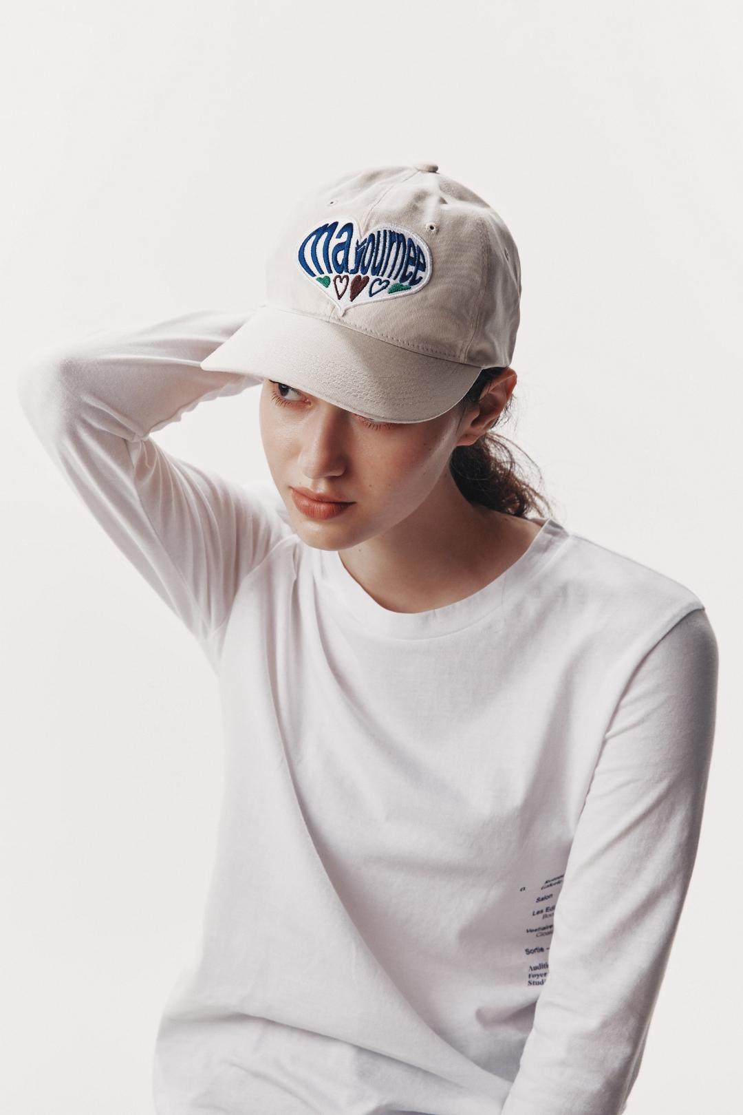 HEART BALL CAP_BEIGE