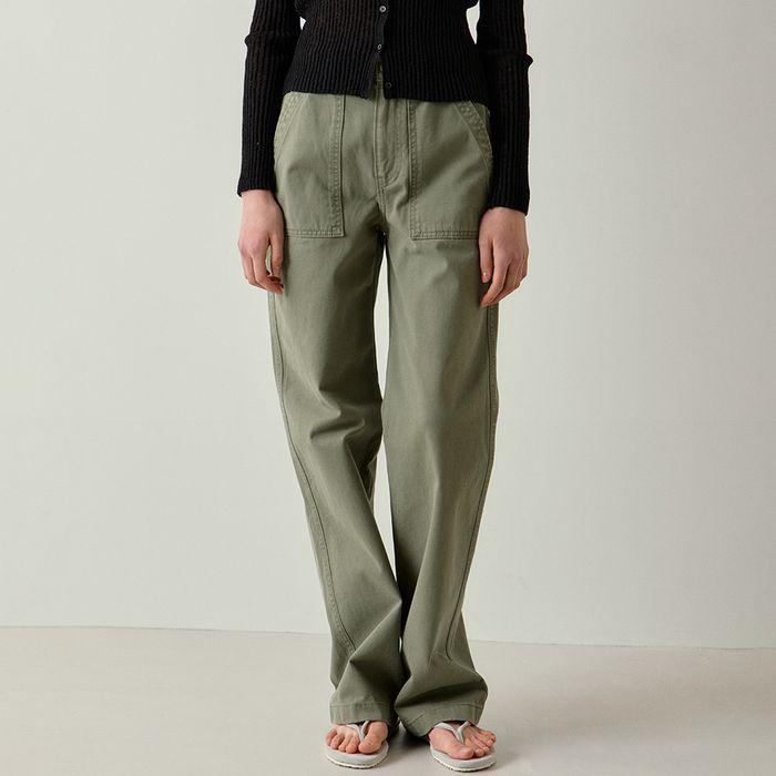 fatigue chino pants (olive green)