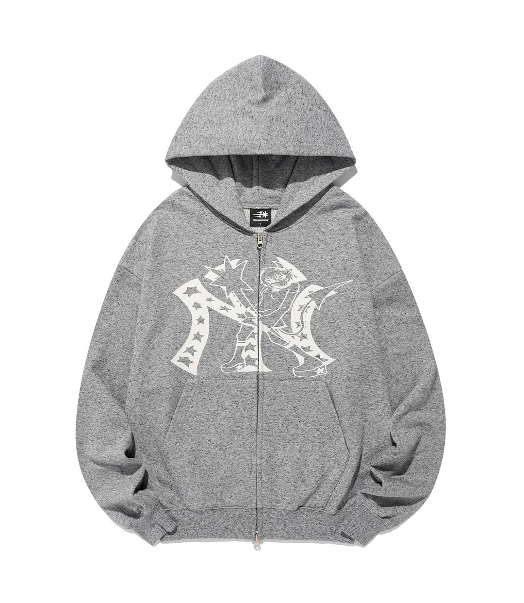 chaos girl hoodie zipup[charcoal]