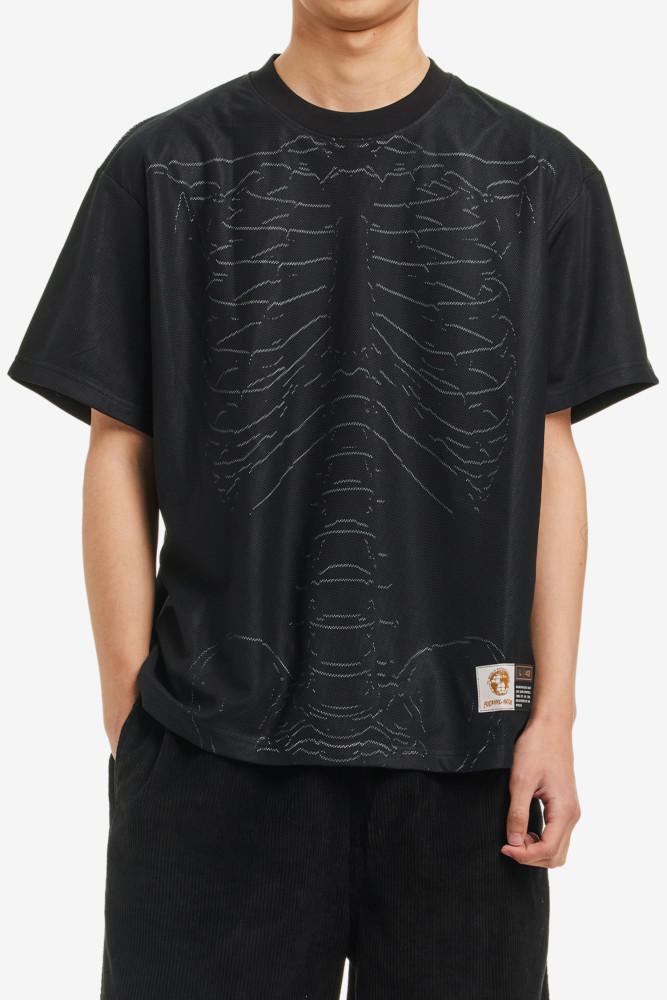 퍼킹어썸 스켈레톤 메쉬 티셔츠 블랙