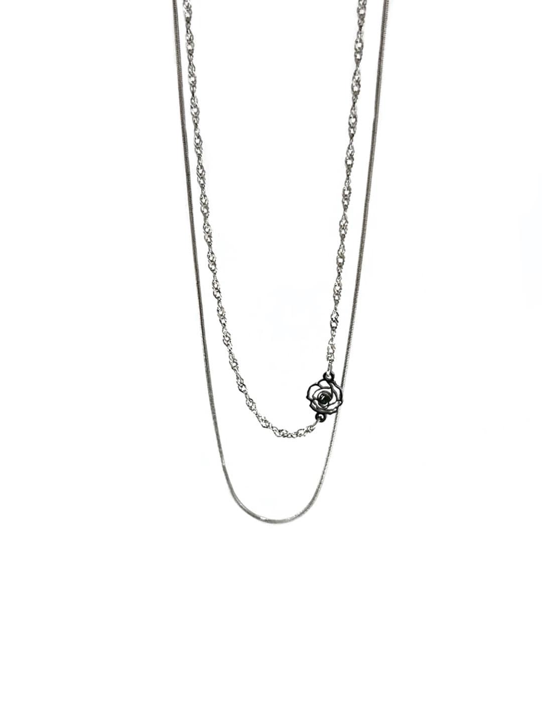 rose layered necklace