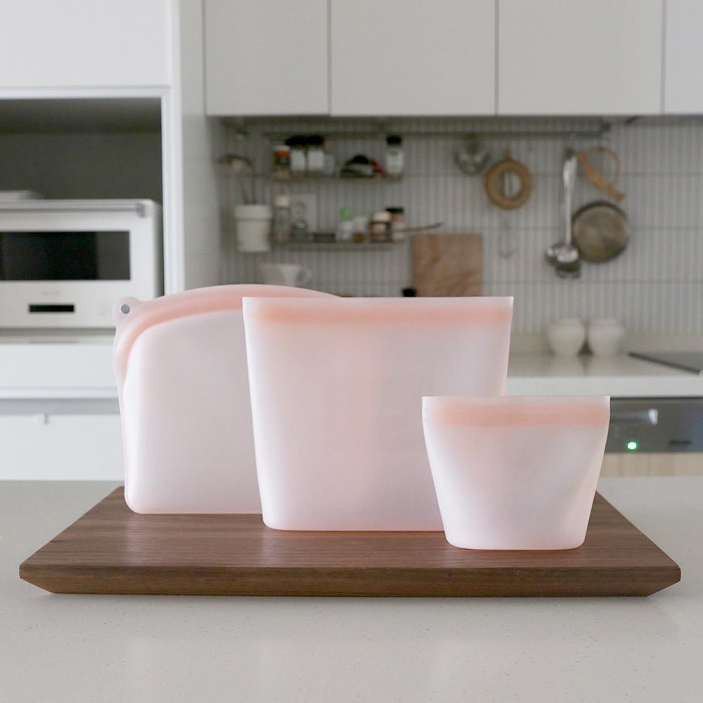 프라우허 실리콘백 밀폐 다회용기 냉장고정리 실리콘 지퍼백