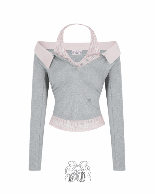 클라우드이모션 [♡MADE♡] Bonna & lace tone layerd SET ( VT+TOP )