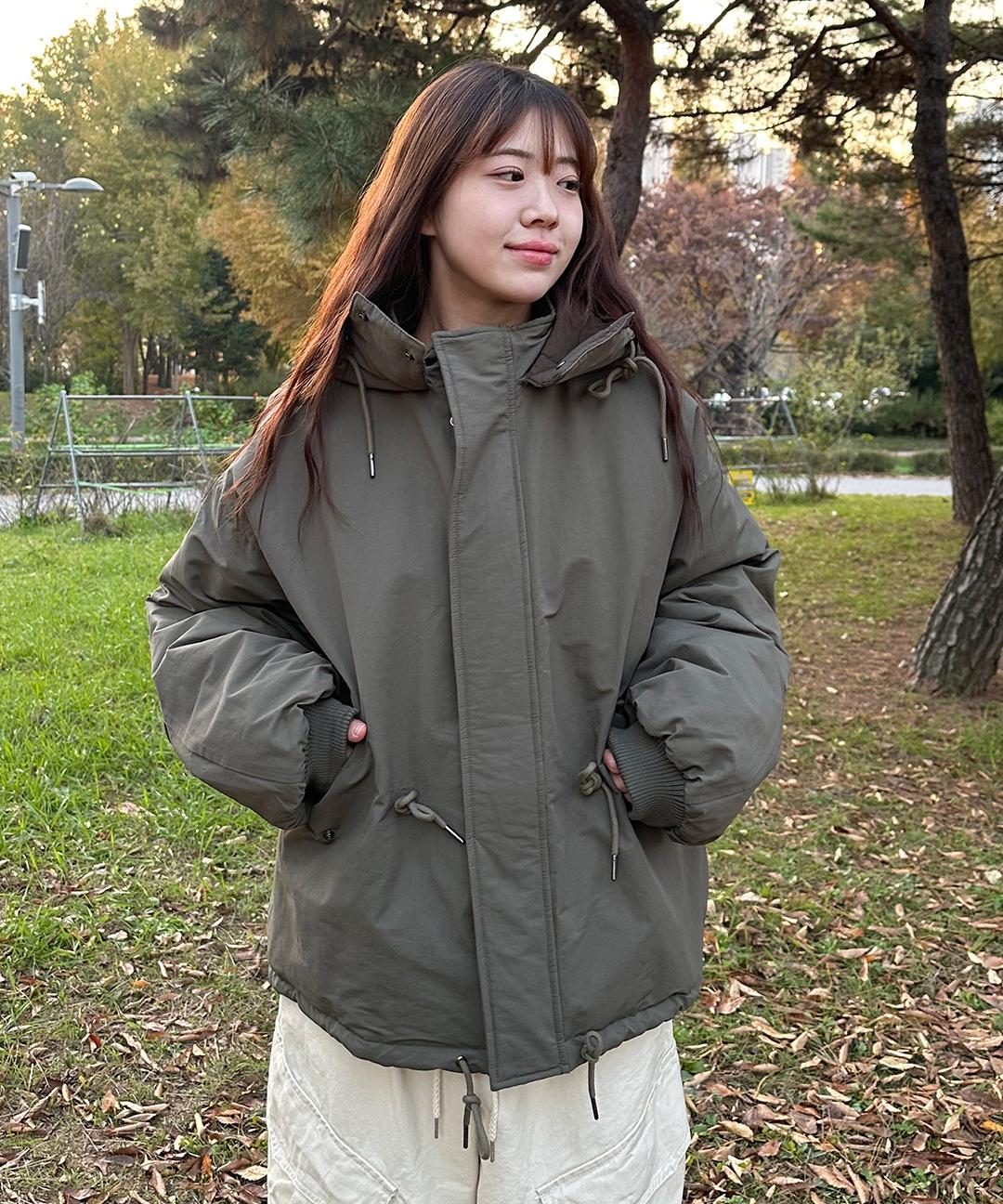 토마토스토어 [unisex] 렌디 리버시블 야상 후드패딩