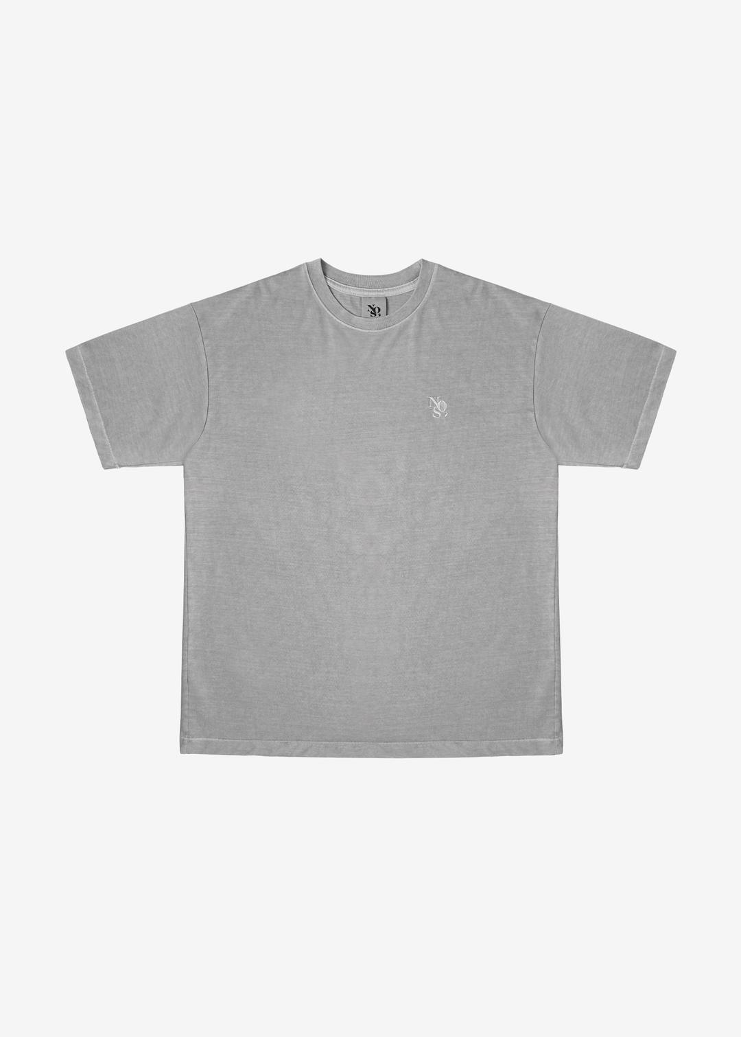 NOS7 피그먼트 티셔츠 - 연그레이