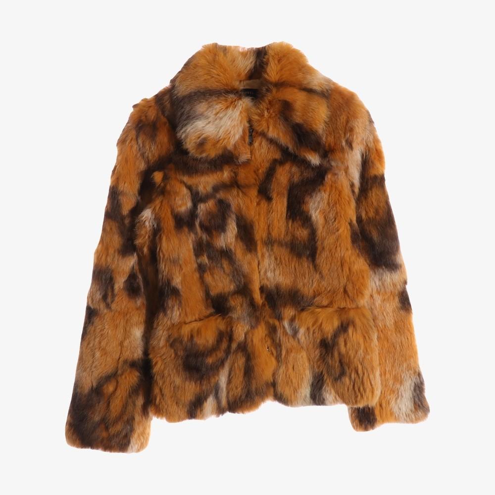 EGOIST- 래빗퍼 폴리에스터 100% 애니멀 퍼코트 - F