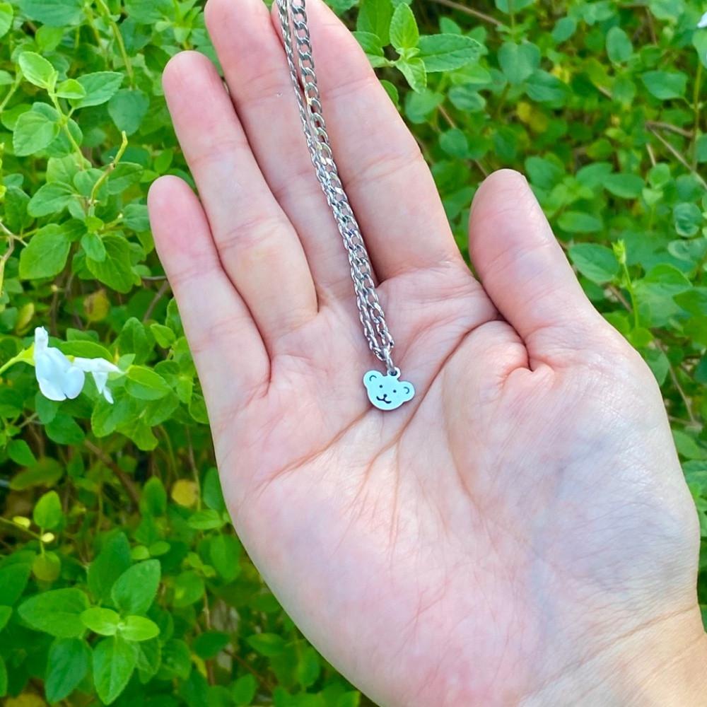 러브무이 소아암 백혈병 아동 후원 써지컬체인 곰돌이 기부목걸이