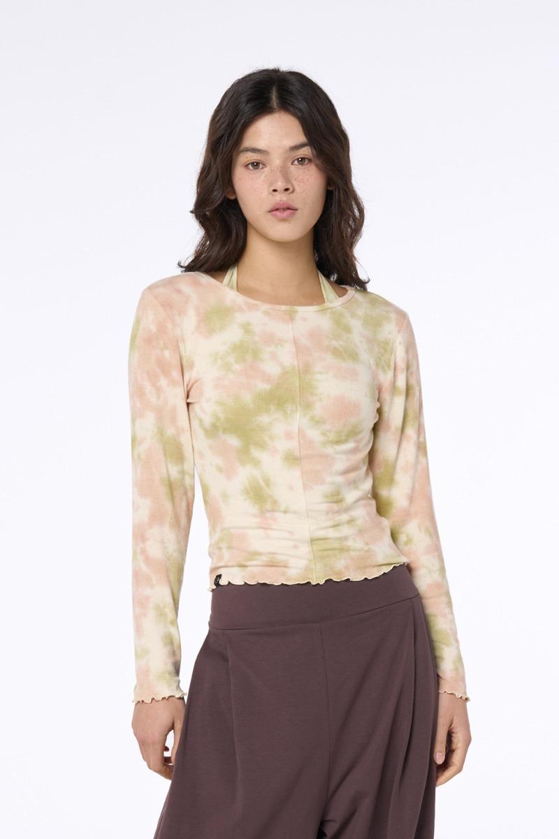 OZTS1234 타이다이 레이온 롱슬리브티 - 파스텔 믹스