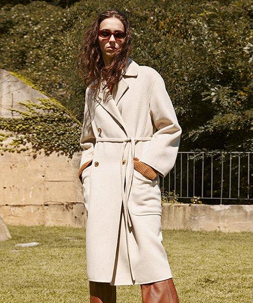 THIN BELTED CASHMERE DOUBLE COAT_CAMEL_[U1W0H801/80]