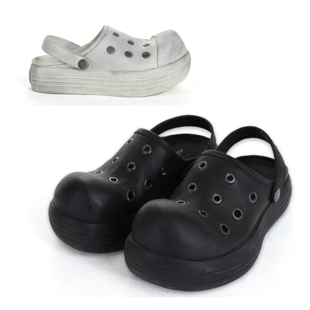 MASONPRINCE 메이슨프린스 가죽샌들 소가죽 슬리퍼 굽4CM 230 275