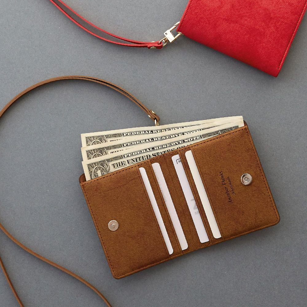[각인] 가죽 목걸이 머니 카드지갑 5color