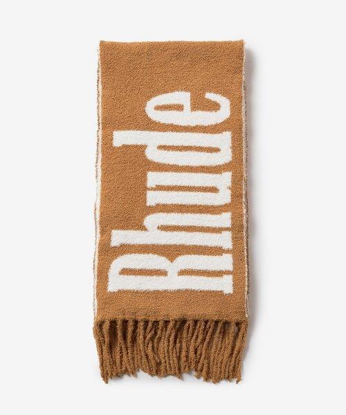 오버사이즈 퍼지 로고 머플러 - 오프화이트:옐로우 / RHFW22GA040160071007