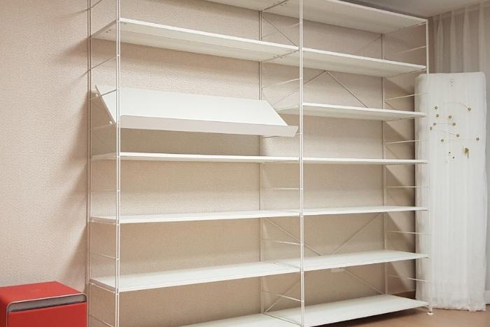 모듈가구 시스템선반 와이어수납 6단 W2400 경사선반1