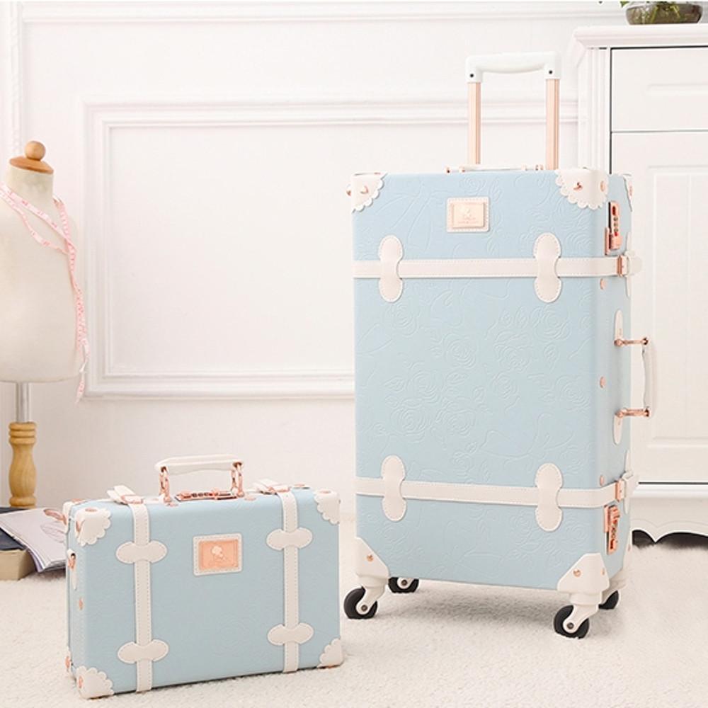 기내용 클래식 하드캐리어 세트(블루,20인치/22인치)