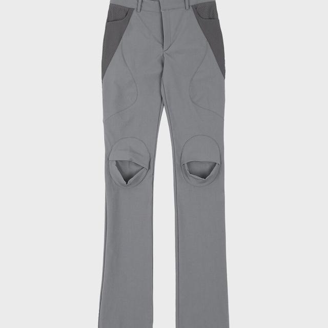 Angelnumber555☆AN5 bootscut folded pants BLACK Angelnumber555 AN5 bootscut folded pants - 위시버킷