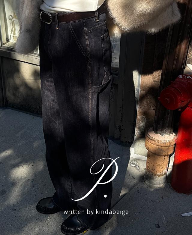 킨다베이지 [page] 제퍼리 카펜터 생지 기모 데님 (*숏·베이직·롱/XS-L) (*non fade)┃오늘출발