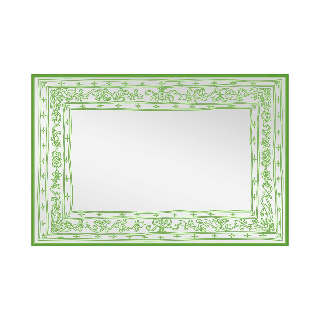 두들 페르시안 프레임 미러 그린