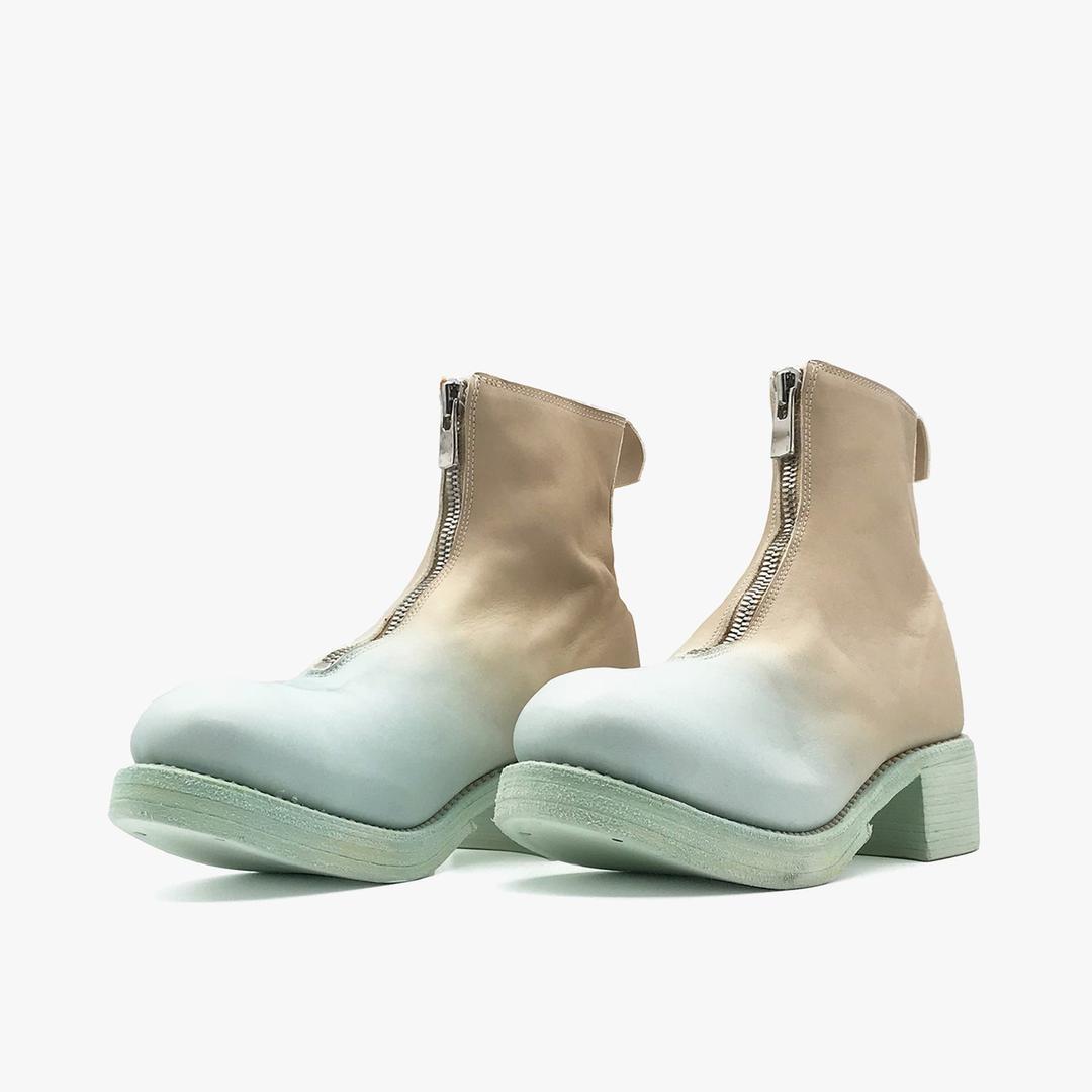 GUIDI Gradient Mint Blue Soft Horse Grain PL1WZ Front Zip Leather Women's Boots