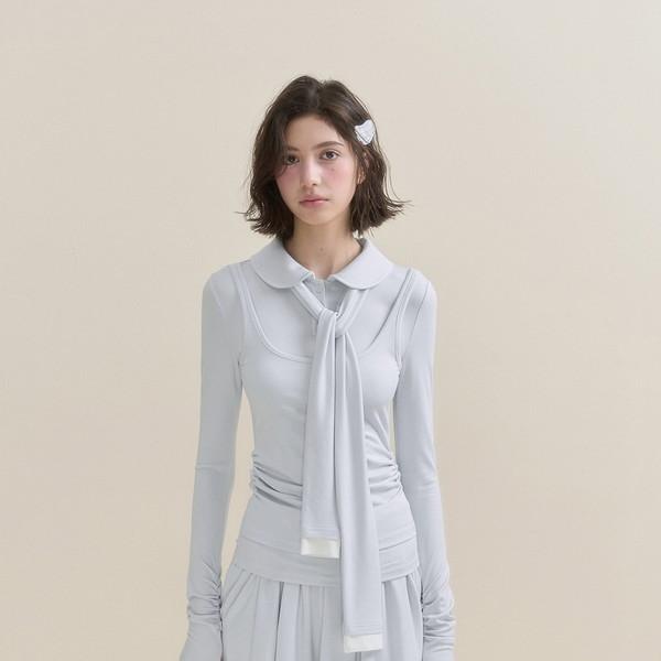 Fake 2-piece Top & Skirt Set-up