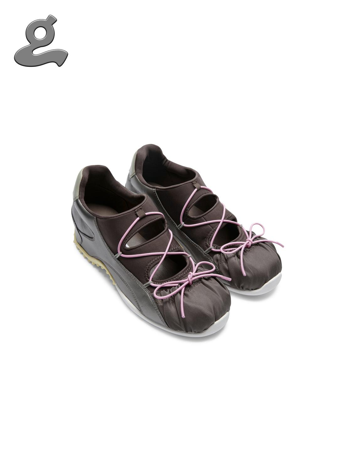 [Grape] Brown Hollow Bowknot GAT