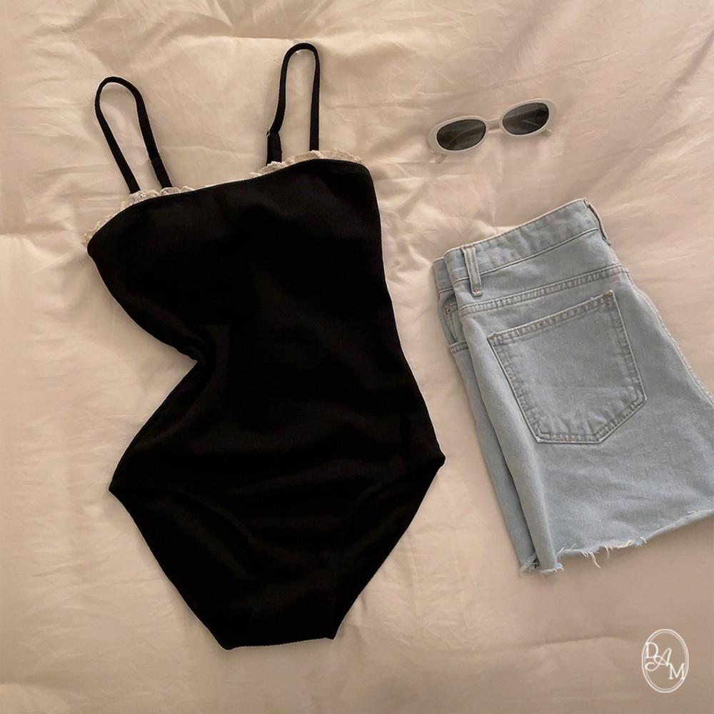 디안 레이스 스퀘어넥 모노키니 수영복 빅사이즈수영복 호캉스룩 호텔수영복