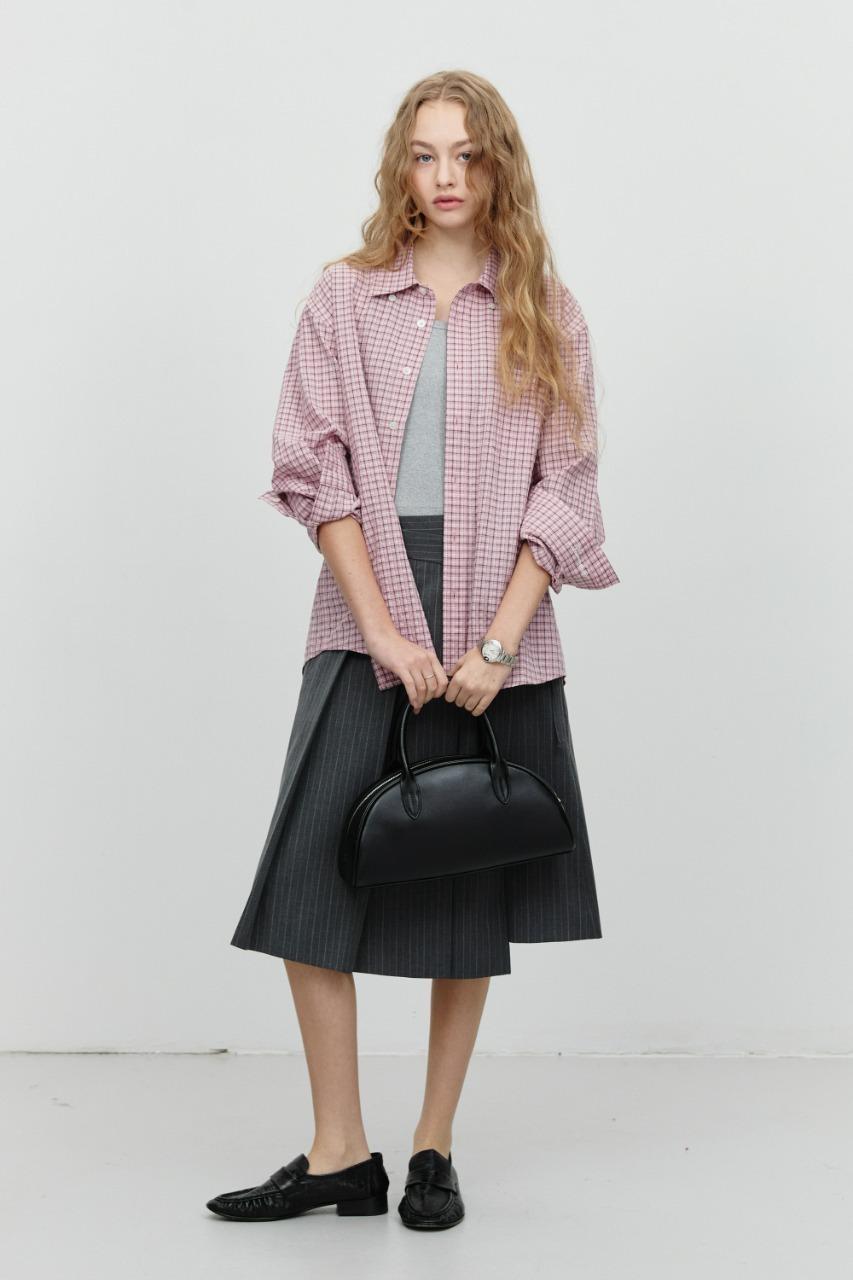 UNISEX OVERSIZED CHECKED SHIRT PINK CHECK