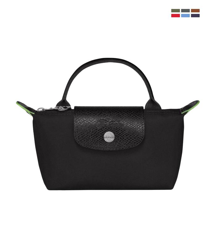 메소프501 롱샴 르 플리아쥬 그린 핸들 파우치