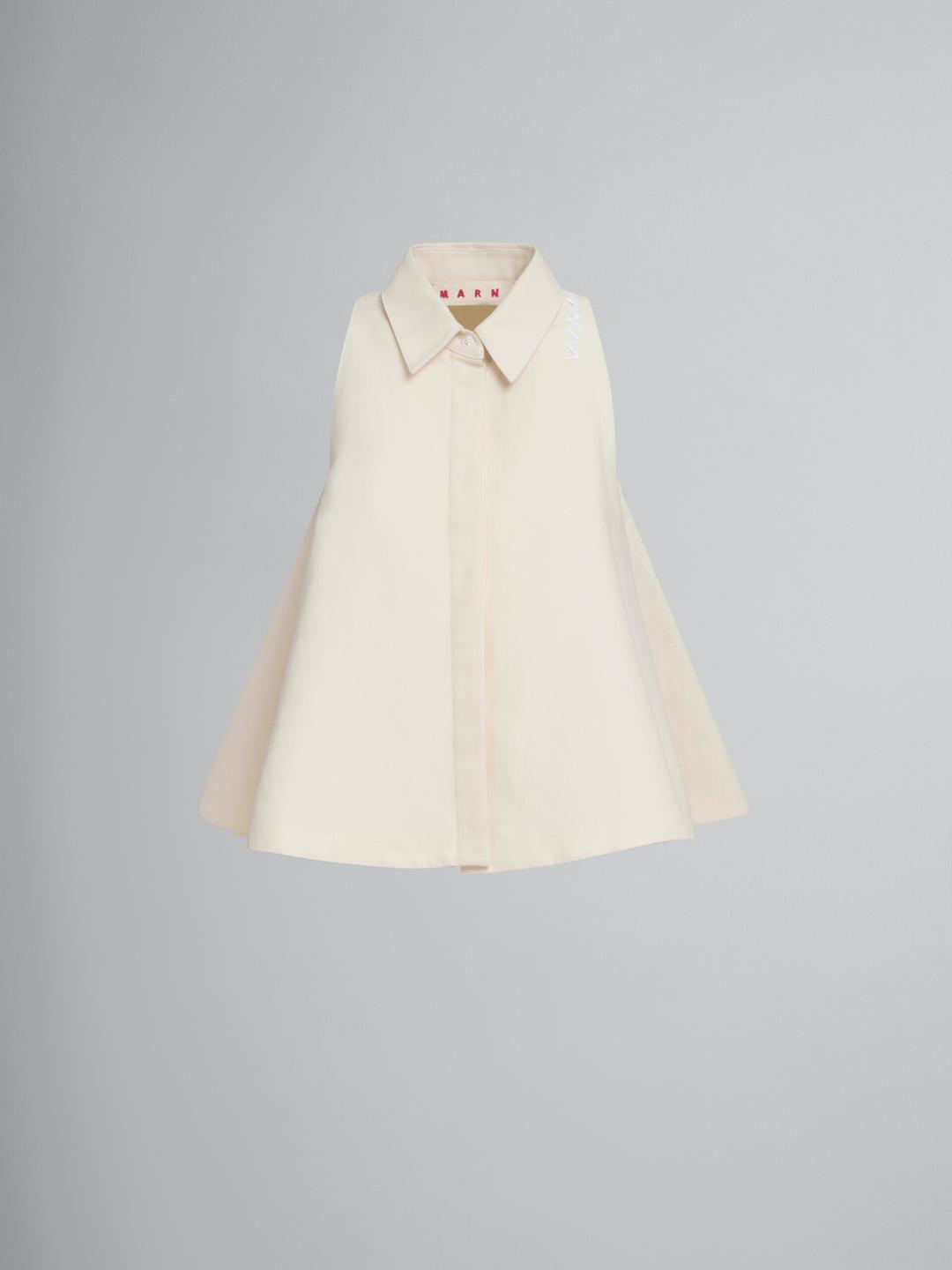 Marni Symbol 디테일 아이보리 코튼 플레어드 셔츠