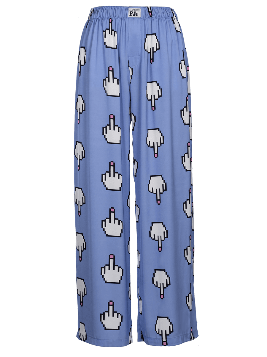 Pixel Middle Finger-print Pyjama Pants