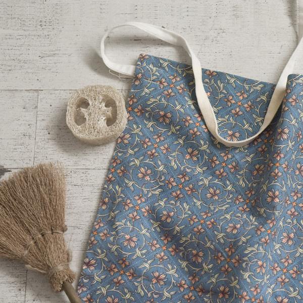 면원단 꽃무늬원단 20수 릴리타일 핸드 블록 65605